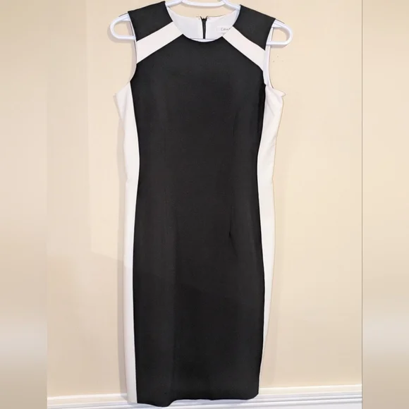Calvin Klein Black and White Sleeveless Dress - Picture 4 of 10